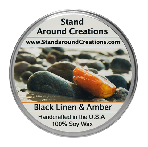 BLACK LINEN & AMBER TUREEN 3-OZ.