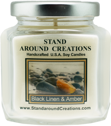 BLACK LINEN & AMBER HEX 6-OZ.