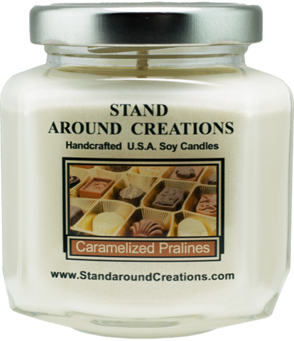 CARAMELIZED PRALINES HEX 6-OZ.