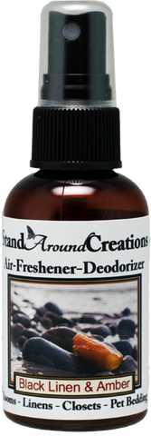 BLACK LINEN & AMBER AIR-FRESHENER / DEODORIZER;  2-OZ.