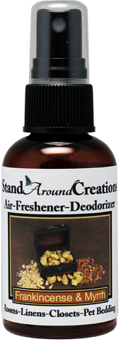 FRANKINCENSE & MYRRH AIR-FRESHENER / DEODORIZER;  2-OZ.