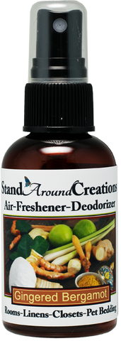 GINGERED BERGAMOT AIR-FRESHENER / DEODORIZER;  2-OZ.