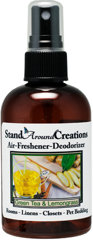 GREEN TEA & LEMONGRASS AIR-FRESHENER / DEODORIZER;  4-OZ.