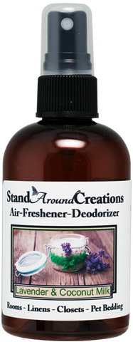 LAVENDER & COCONUT MILK AIR-FRESHENER / DEODORIZER;  4-OZ.
