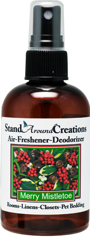 MERRY MISTLETOE AIR-FRESHENER / DEODORIZER;  4-OZ.