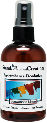 SUNWASHED LINEN AIR-FRESHENER / DEODORIZER;  4-OZ.