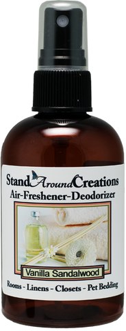VANILLA SANDALWOOD AIR-FRESHENER / DEODORIZER;  4-OZ.
