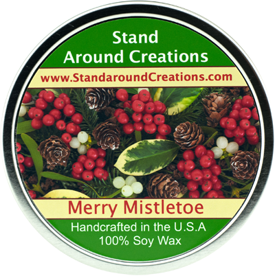 MERRY MISTLETOE TIN 16-OZ.
