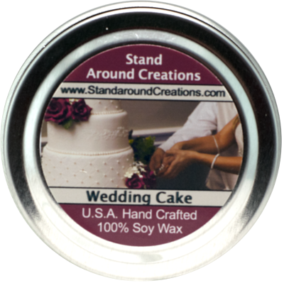 WEDDING CAKE TIN 2-OZ.