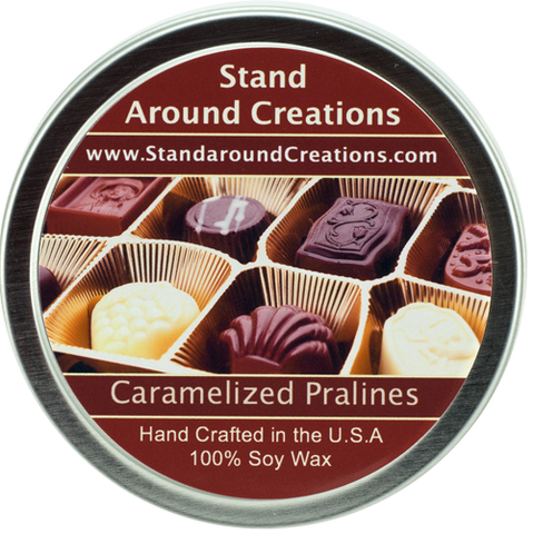 CARAMELIZED PRALINES TIN 6-OZ.