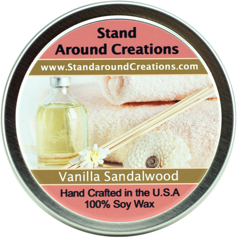 VANILLA SANDALWOOD TIN 8-OZ.