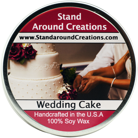 WEDDING CAKE TIN 4-OZ.